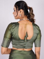 Dusty Green Rangoli Silk Saree